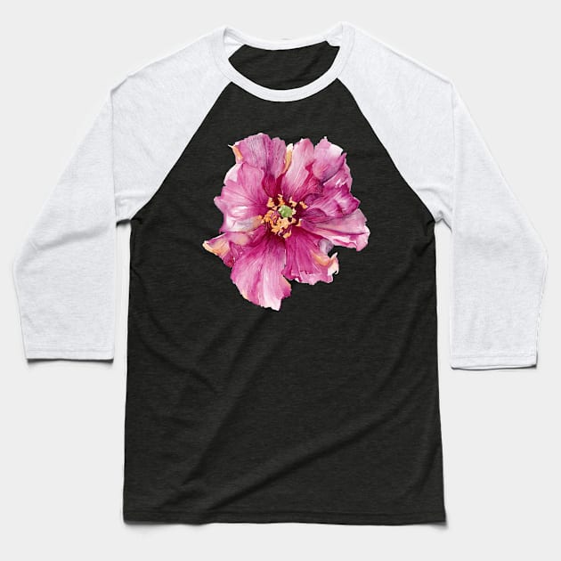 Cactus Flower Baseball T-Shirt by artofsuff